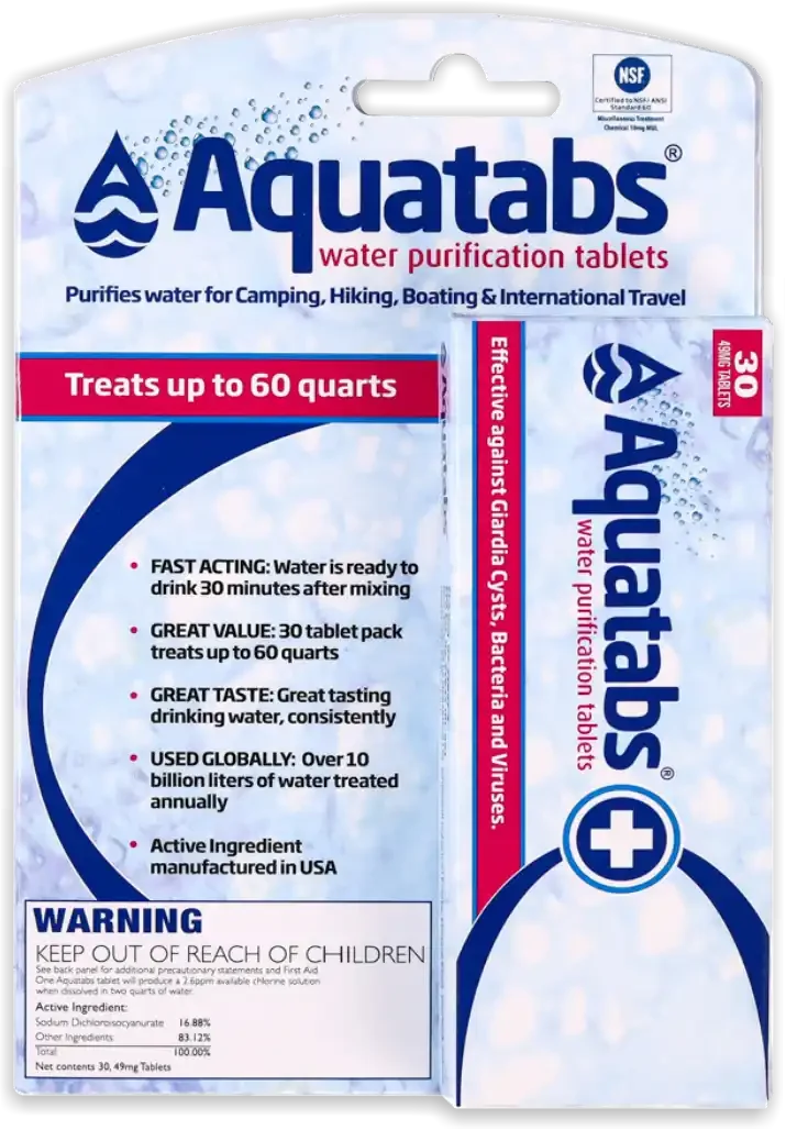 Aquatabs 49mg Purification Tablets (30-pack)